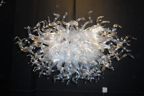 Modern Glass Chandelier / Modern Blown Glass Chandelier - 6 Light ...