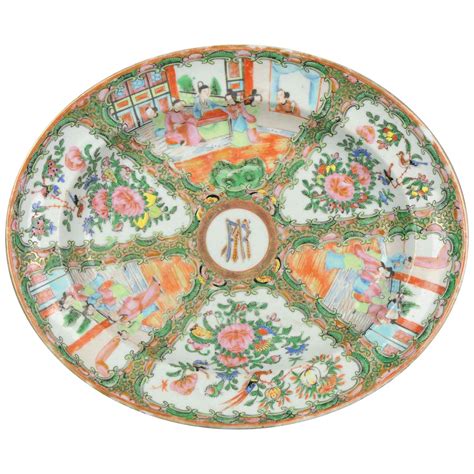 Th C Famille Rose Chinese Canton Export Charger For Sale At Stdibs