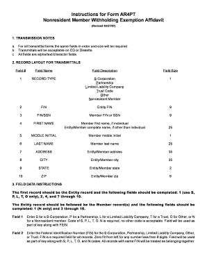 Fillable Online State Ar Instructions For Form Ar Pt Nonresident Member