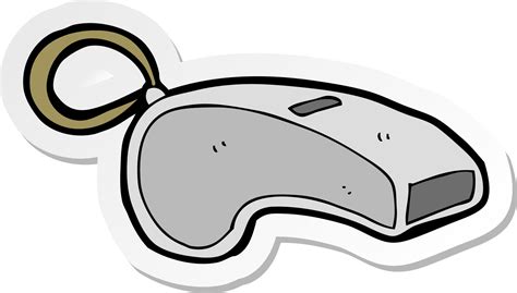 Sticker Of A Cartoon Whistle 10275898 Vector Art At Vecteezy