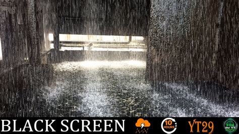 Storm Heavy Rain Sound Black Screen 10 Hours Yt29 Youtube