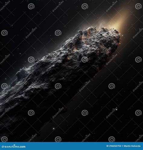 Comet in Space Meteor Asteroid with Light Trail and Bright Debris. Stock Illustration ...