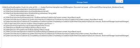 System Runtime Interopservices Comexception Document Not Saved