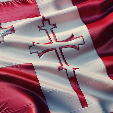 Premium Photo Realistic Malta Flag Waving On Sky