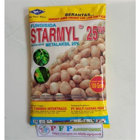 Jual Fungisida Starmyl 25 WP 100 Gr Cap Kapal Terbang Original Pabrik