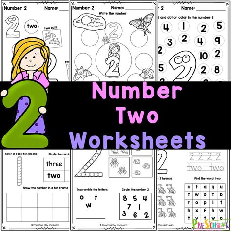 Free Printable Number 2 Worksheets Tracing Counting Worksheets Library