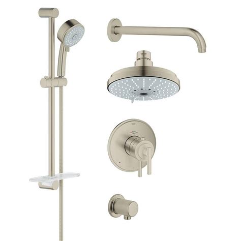 Grohe Grohflex Timeless 4 Spray Hand Shower And Shower Head Combo Kit