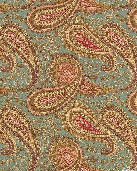 A Blue And Red Paisley Print Fabric