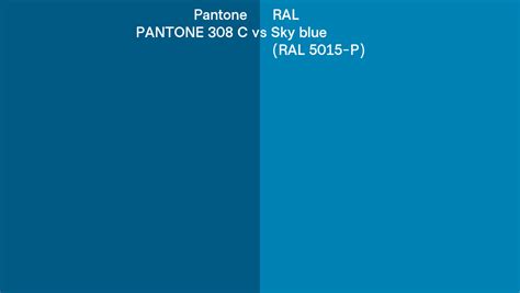 Pantone C Vs Ral Sky Blue Ral P Side By Side Comparison