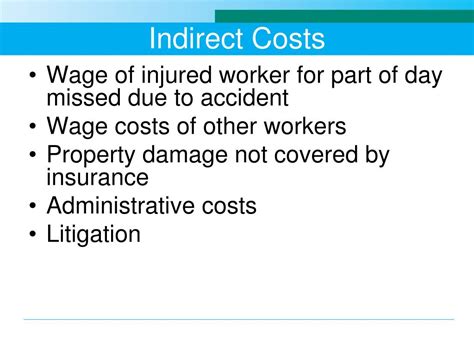 Ppt Direct And Indirect Accidents Costs Powerpoint Presentation Free Download Id 6857984