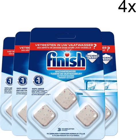 Finish Machinereiniger Tijdens De Wasbeurt 12 Tabletten 4x 3