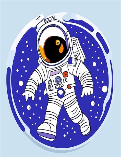 Desenho Vetorial De Clipart De Astronauta Dos Desenhos Animados Vetor