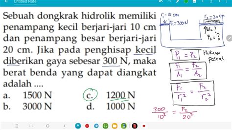 Menghitung Gaya Dongkrak Hidrolik Dengan Hukum Pascal Penjelasan