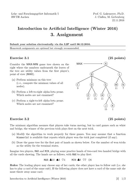 Assignment Ss Lehr Und Forschungsgebiet Informatik Rwth