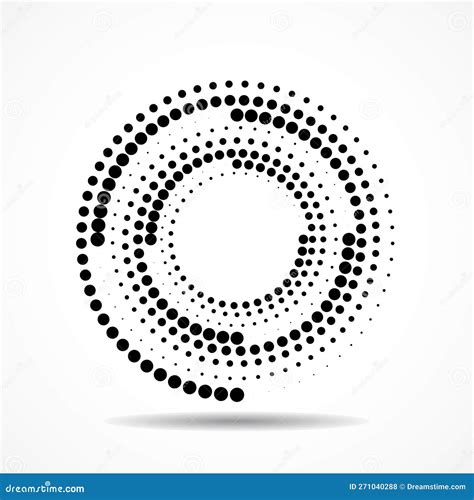 Abstract Dotted Circles Dots In Circular Form Stock Vector