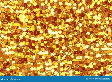 Golden Sequins Glittering Gold Stock Image Image Of Luxurious