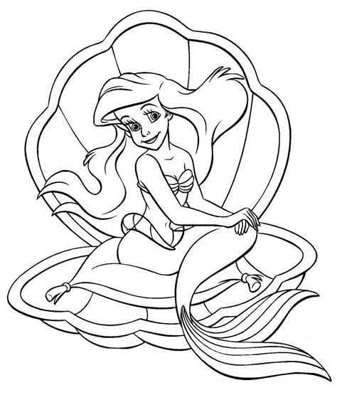 Desenhos Para Colorir Da Pequena Sereia Ariel