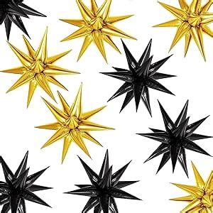 Amazon 8 Pcs 22 Inch Starburst Cone Balloons 14 Point Star