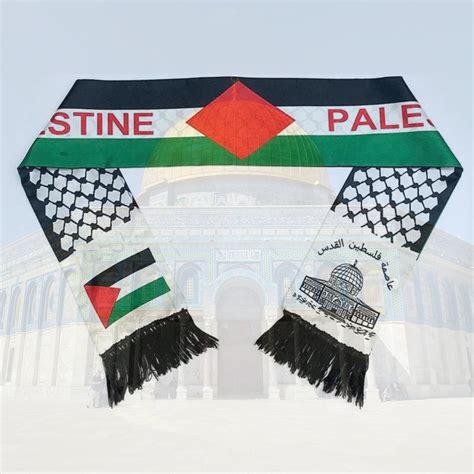 Palestine Flag Custom Scarf Palestine National Day 14130cm Scarf