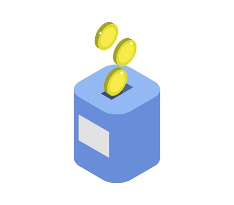 Premium Vector Isometric Money Box