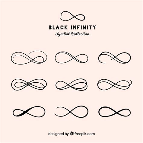 Premium Vector Infinity Symbol Collection In Black Color