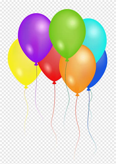 Multicolored Balloons Art Birthday Cake Wish Balloon Birthday Party