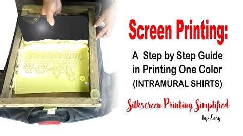 Screen Printing A Step By Step Guide In Printing Youtube