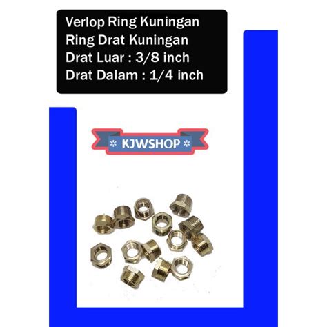 Jual Verlop Ring Kuningan 1 4 X 3 8 Verlup Ring 1 4 X 3 8 Bahan