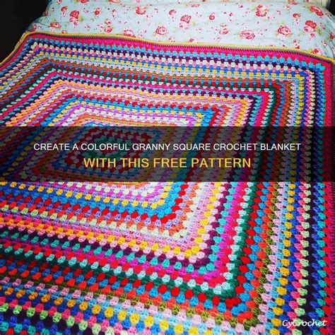 Create A Colorful Granny Square Crochet Blanket With This Free Pattern