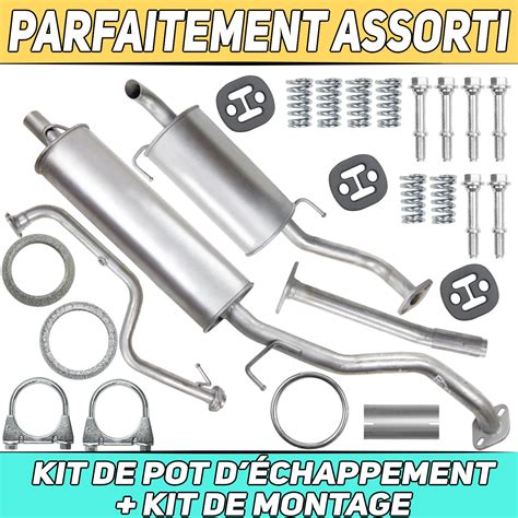 KIT DE POT déchapp Silencieux pour Nissan Micra 3 III K12 1 0 1 2 1 4