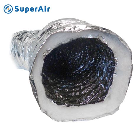 Metalised Polyester Insulated Flexible Ducts Hvac Duct Fittings Air