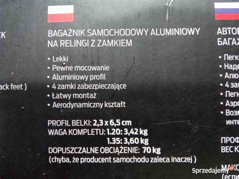 Zamykany Uniwersalny Baga Nik Dachowy Bazowy Na Relingi Agur Rawa