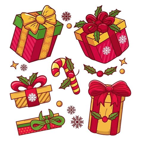 Vectores E Ilustraciones De Regalos Navidad Dibujo Para Descargar