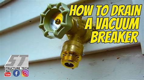 How To Drain A Vacuum Breaker Youtube