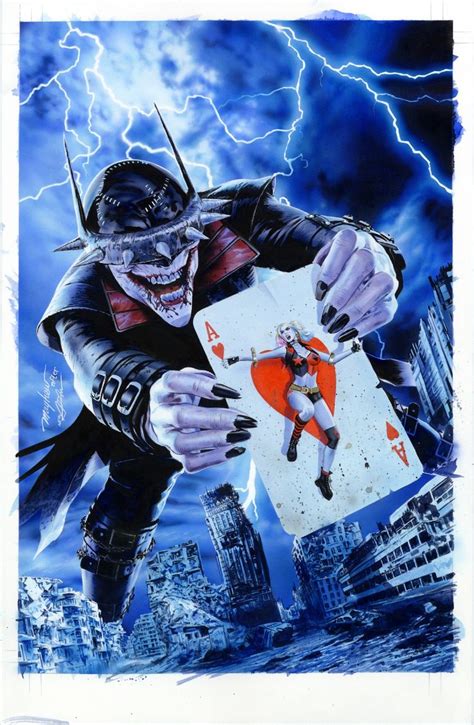 Mike Mayhew Original The Batman Who Laughs Variant Cover Painting