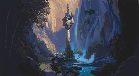 Rapunzel’s Tower Concept Art from Disney’s Tangled Desktop Wallpaper