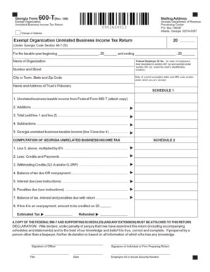 Fillable Online Unrelated Business Income Tax Return Fax Email Print