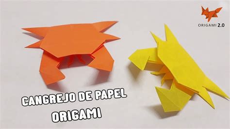 Cómo Hacer un CANGREJO DE PAPEL SENCILLO Origami Paper Crab YouTube