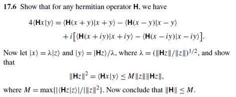 vector spaces - Operator norm of a Hermitian operator - Mathematics Stack Exchange