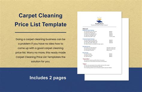 Price List Templates In Pdf Free Download