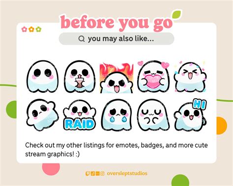 Buff Ghost Emote Pack For Twitch And Discord Ghost Twitch Etsy