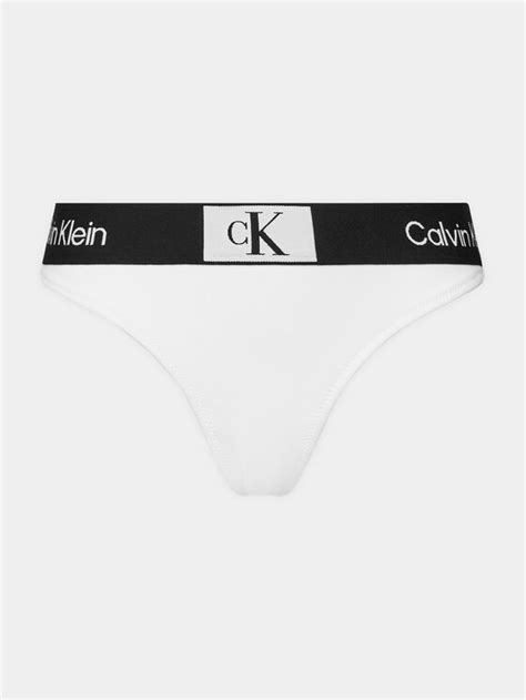 Calvin Klein Swimwear Dół od bikini KW0KW02258 Biały Modivo pl