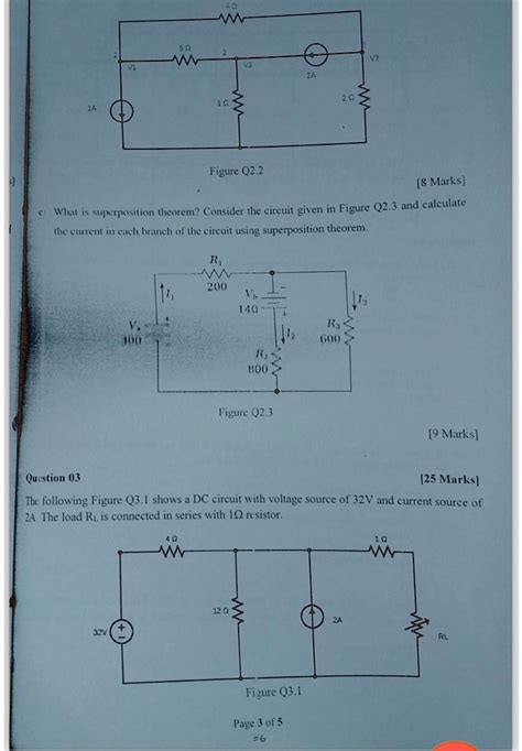 Solved [8 Marks] C What Is Superposition Theorem Consider The Circuit Given In Figure Q2 3