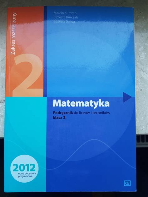 Matematyka Kl 2 LO Podr Rozszerzony Pazdro Warszawa Kup Teraz Na