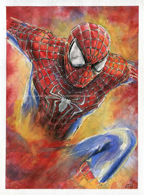 Spider Man Watercolor And Ink Painting By Natemichaels On Deviantart