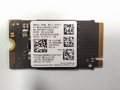 SSD Samsung MZ ALQ256B 256GB M 2 2242 NVMe PCIe Gen3 X4