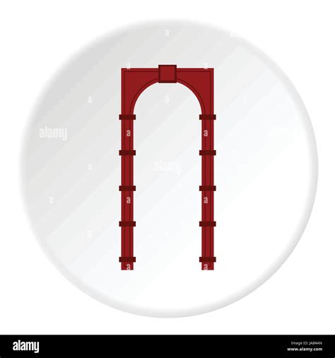 Red Arch Icon Flat Illustration Of Red Arch Vector Icon For Web Stock