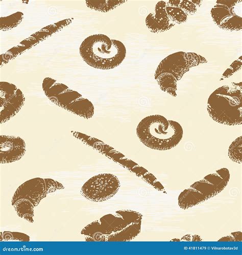 Bakery Seamless Pattern Stock Vector Illustration Of Icon 41811479