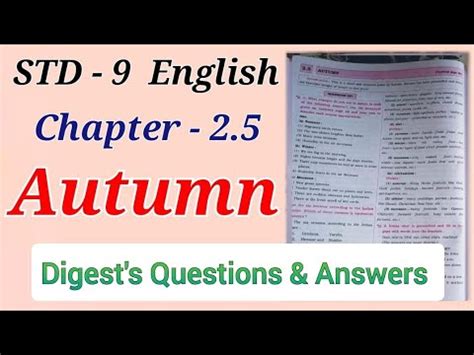 Std English Lesson Autumn Digest S Answers Workbook