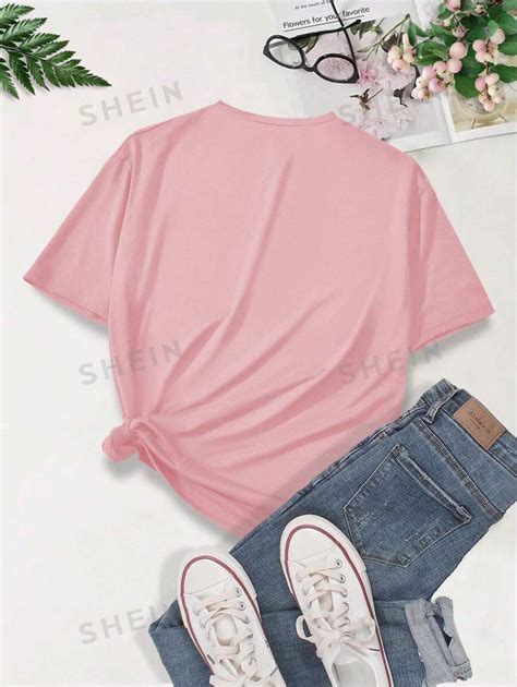 Shein Ezwear Women S Oversized Drop Shoulder Longline T Shirt With